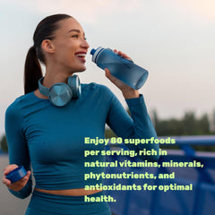 40 fruits blend including apple, blueberry, pomegranate