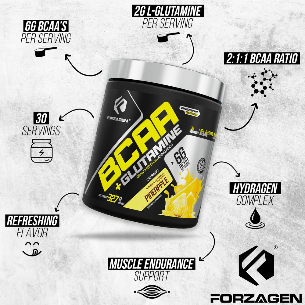 Glutamine and amino acids blend in powder form