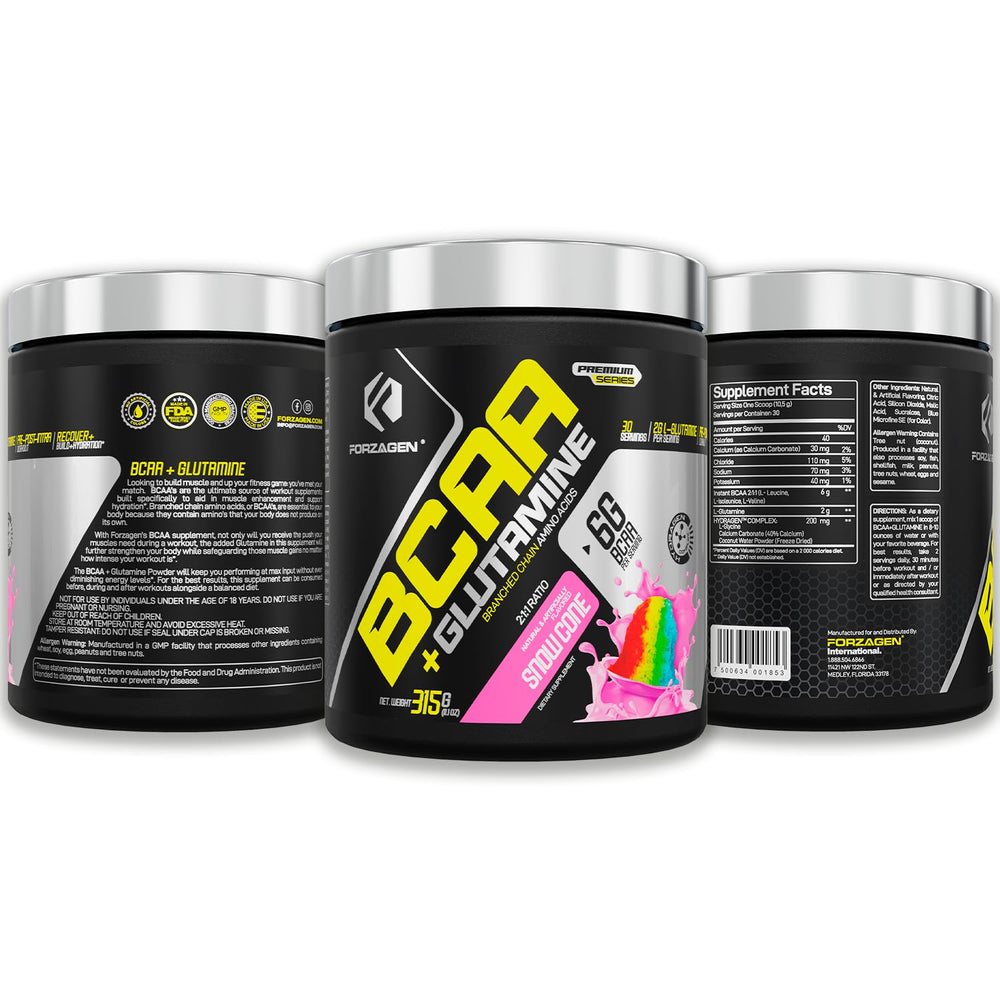 Forzagen BCAAs powder label close-up