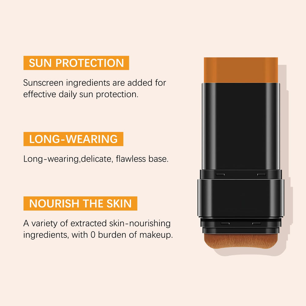 3-in-1 foundation stick sweat-resistant wear for long days