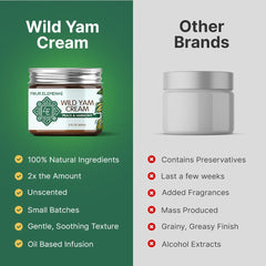 Organic herb blend of Wild Yam, Black Cohosh and Red Clover