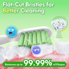 Kids toothbrush with four vibrating heads for kids