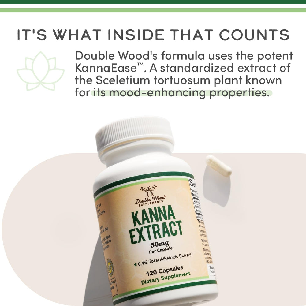 Graphic showing four-month supply of 120 capsules at 50 mg each