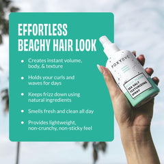 FoxyBae Sea Salt Spray mist enhances definition and lightweight hold for all hair types.