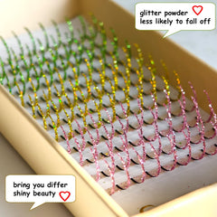 FQNing Glitter Lash Cluster Laser Green ideal for bold festival looks