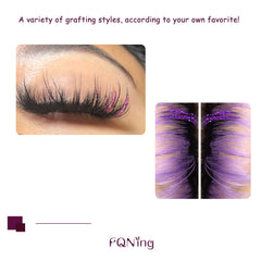 FQNing handmade glitter lash extensions with luxe sparkle finish