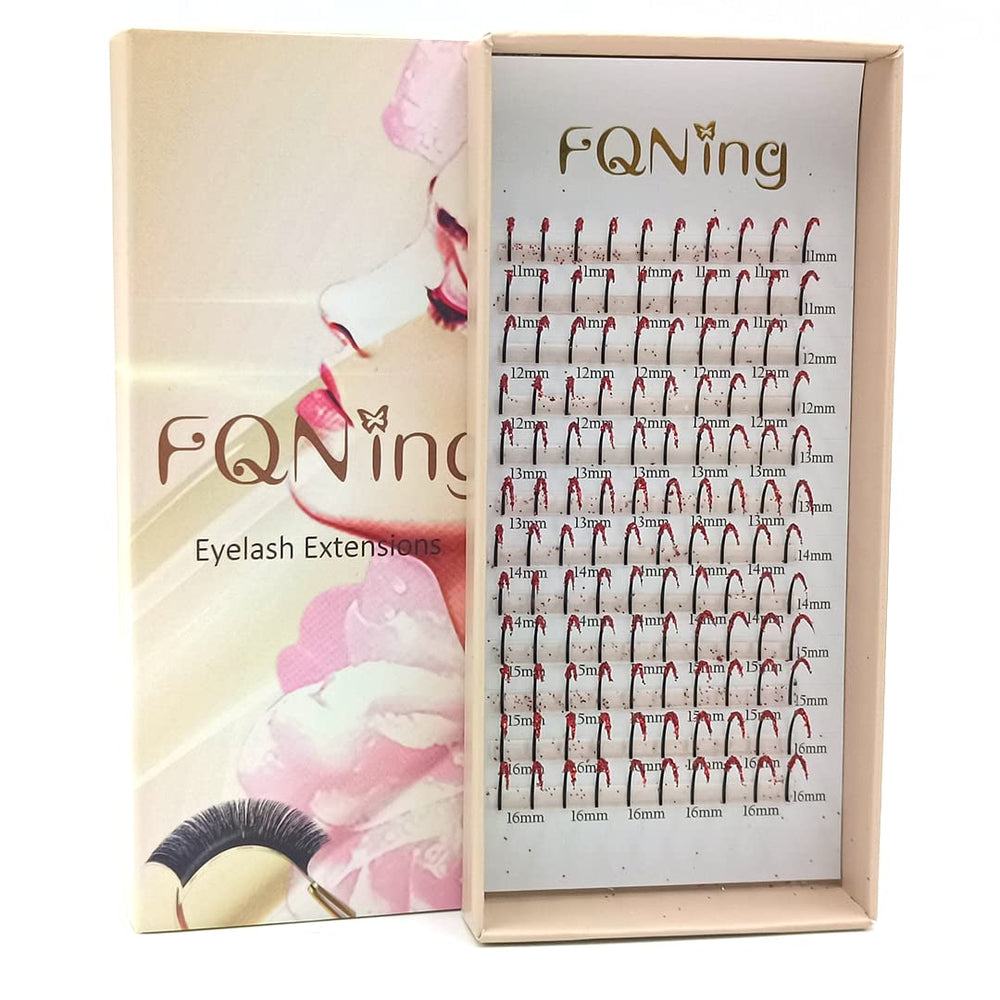 Sparkling red glitter lashes suited for parties and performances