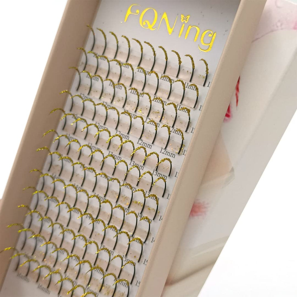 FQNing glitter spikes reflecting stage lights for dramatic eyes.