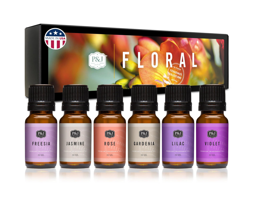 Violet fragrance oil in an amber bottle from P&J Floral Set