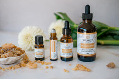Aromatic steam distilled Frankincense essential oil in roll-on
