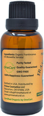 Frankincense essential oil in a diffuser for aromatherapy