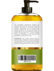 Close-up of frankincense and geranium essential oils