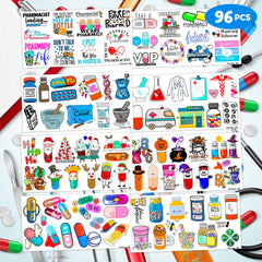 Frawharmone capsules tattoos with capsule icons suit science parties and gift bags.