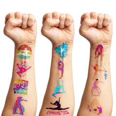 Frawharmone cheerleader patterns tattoos ideal for kids' party favors