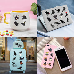 Frawharmone crow tattoo sheet 06, easy application for quick, mess-free fun.