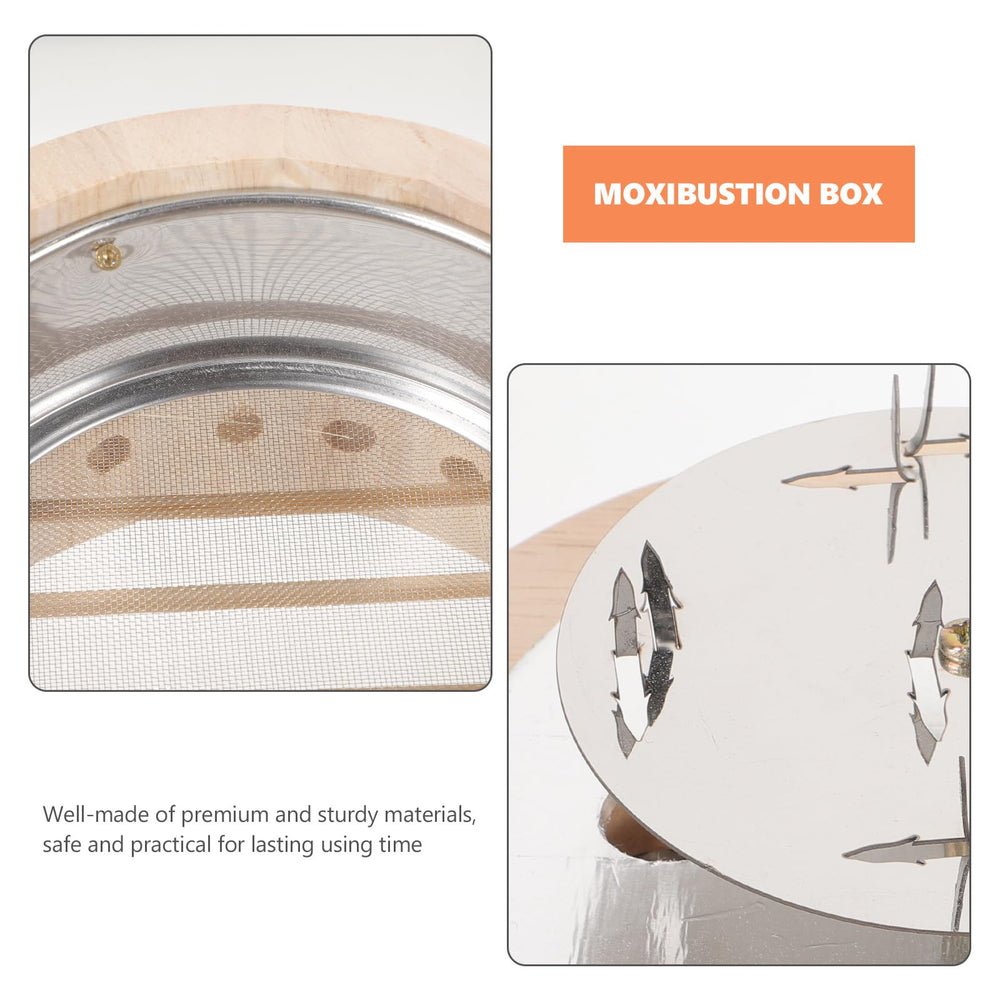 Wooden moxa burner with integrated holders and case