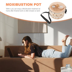 Durable wooden moxibustion box with adjustable components