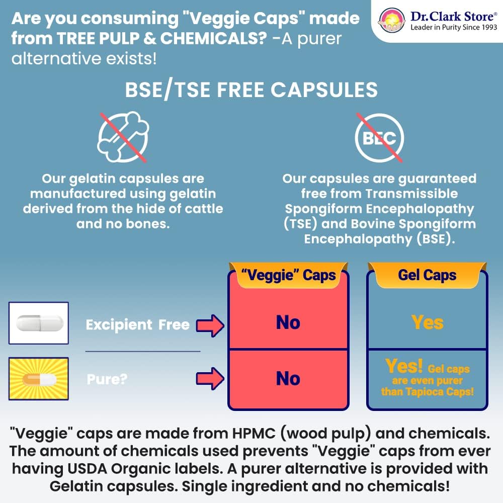 Label noting the product is free from manufacturing agents and coatings