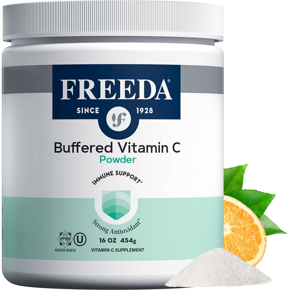 Freeda Buffered Vitamin C Powder 16 oz container