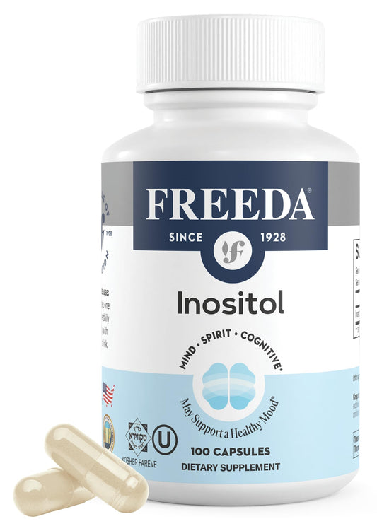 FREEDA Pure Inositol Capsules bottle, 100-count
