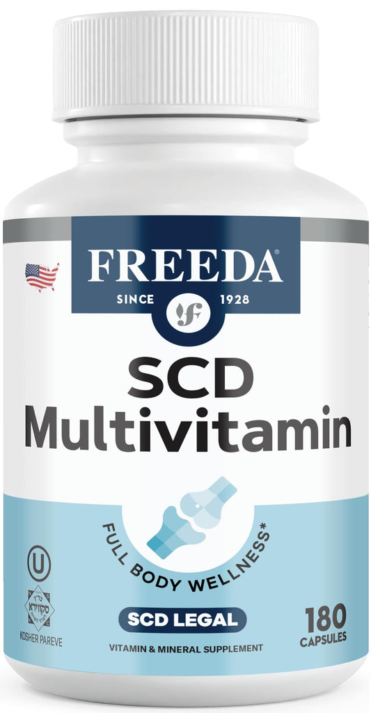 Freeda SCD Multivitamin bottle on white background (hero image)