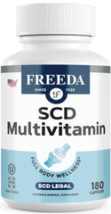 Freeda SCD Multivitamin bottle on white background (hero image)