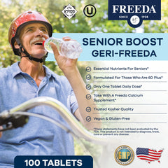 Vitamins A, C, D, E and B-complex for 60+ adults
