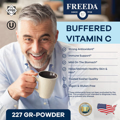 Kosher and vegan Vitamin C powder packaging