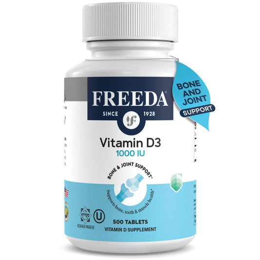 FREEDA Vitamin D3-1000 IU bottle front