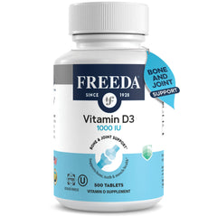 FREEDA Vitamin D3-1000 IU bottle front