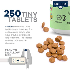 Freedavite Tiny Tablet label close-up