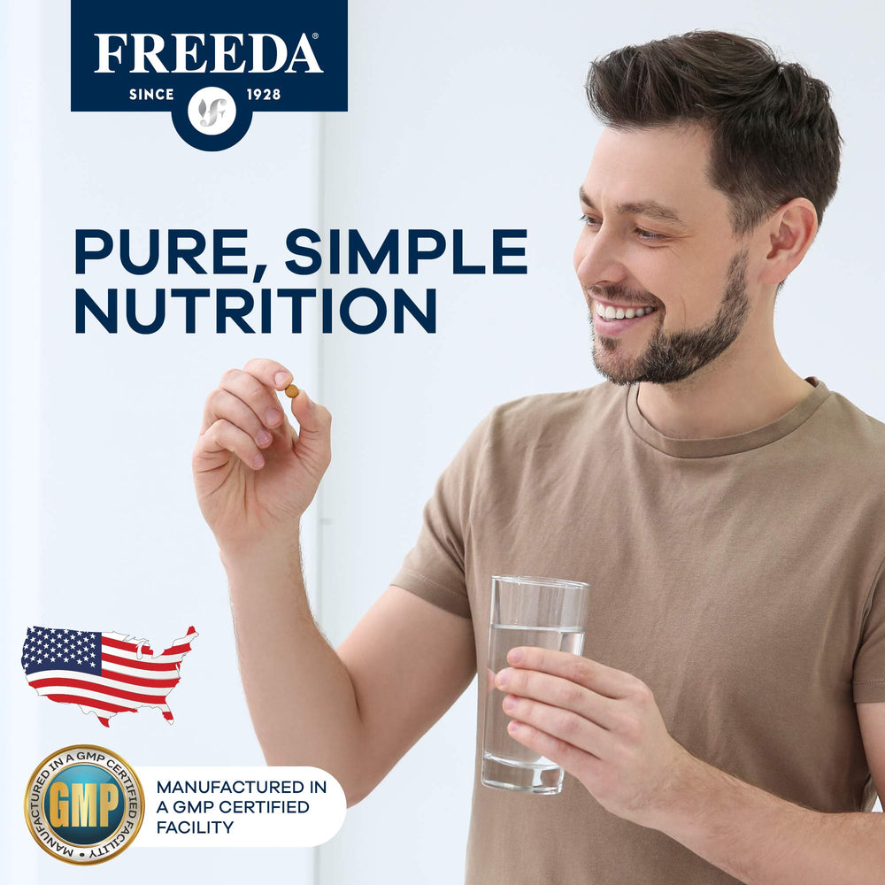 Freedavite Tiny Tablet nutrition facts panel
