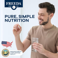 Freedavite Tiny Tablet nutrition facts panel