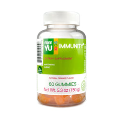 Front view of FreeYu Kids Immunity Gummy bottle