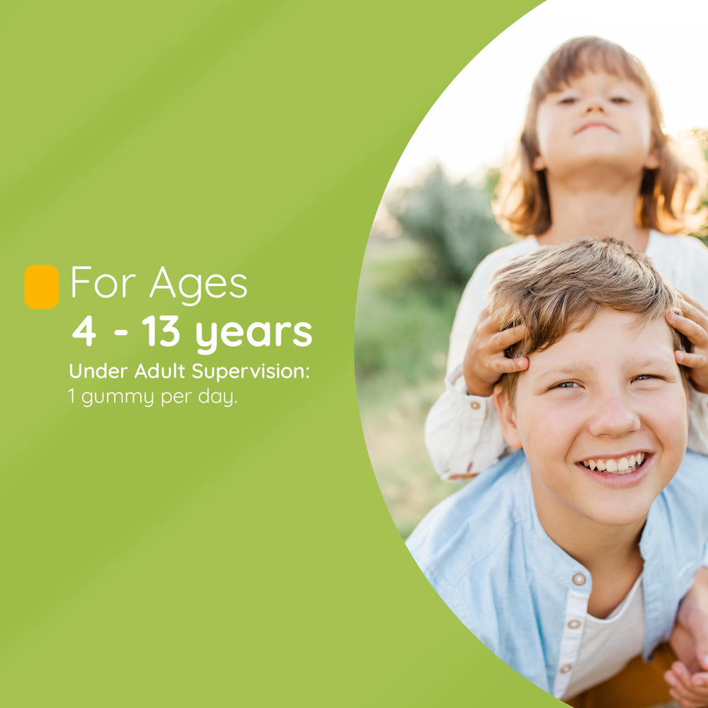 Nutrition facts panel of FreeYu Immunity Gummy