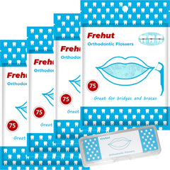 Product image: Frehut orthodontic flossers for braces 4-pack with travel case