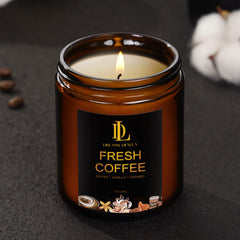 Gift-ready Fresh Coffee Candle with decorative packaging