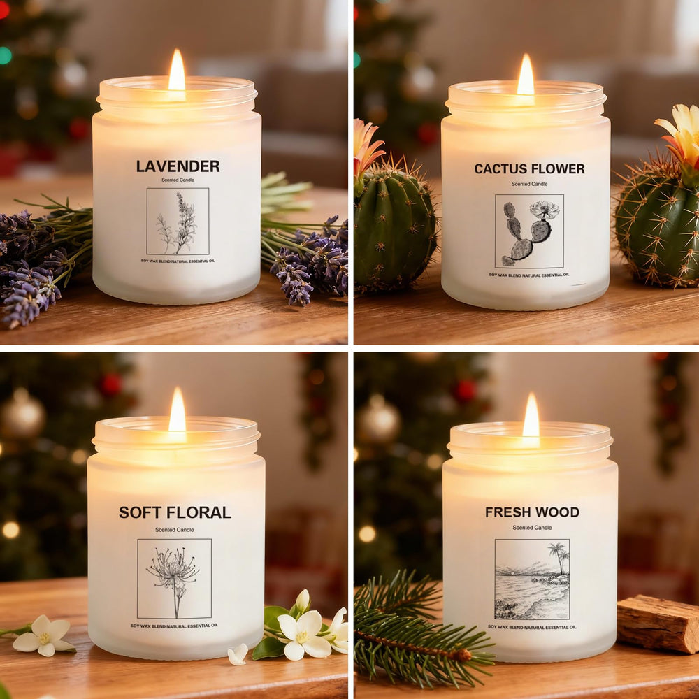 Fresh Floral soy candle close-up
