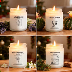 Fresh Floral soy candle close-up