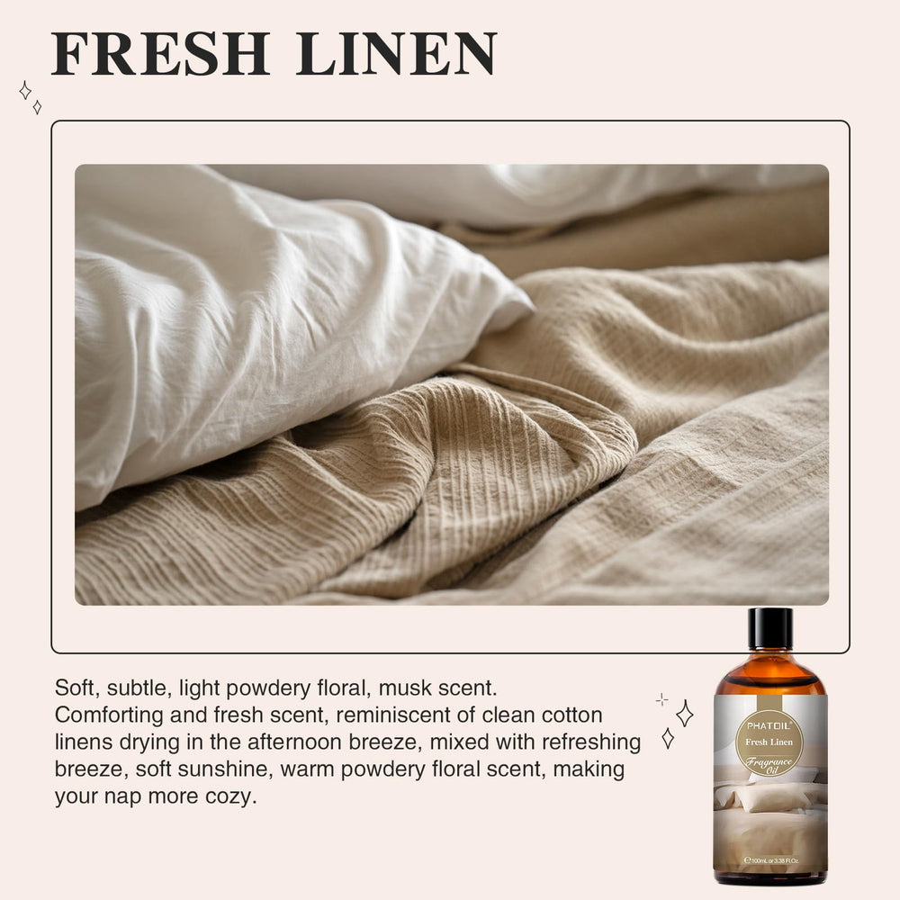 Fresh Linen fragrance oil in a diffuser setup