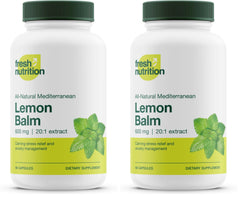 Fresh Nutrition Lemon Balm Extract Capsules bottle front view