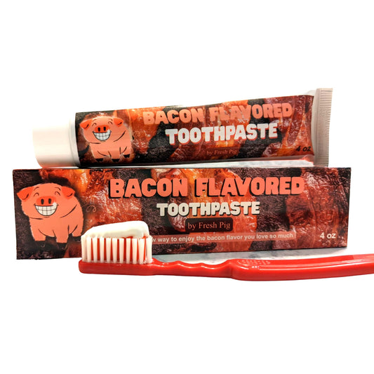 Fresh pig bacon toothpaste tube front view