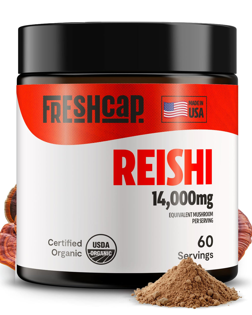 FreshCap Reishi mushroom powder hero image