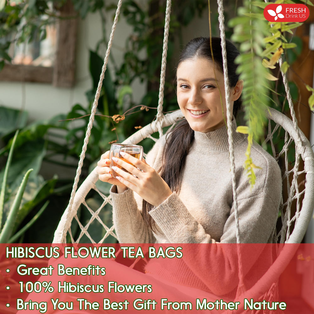 Serving cup with brewed hibiscus tea aroma