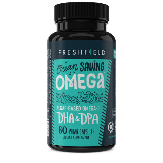 Freshfield Omega-3 DHA + DPA algae oil bottle front view
