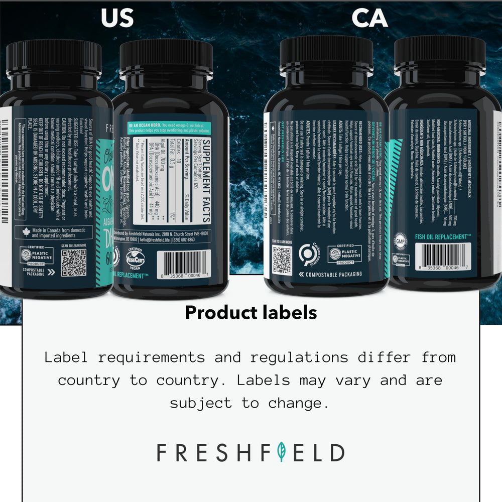 QR code on Freshfield bottle for disposal instructions