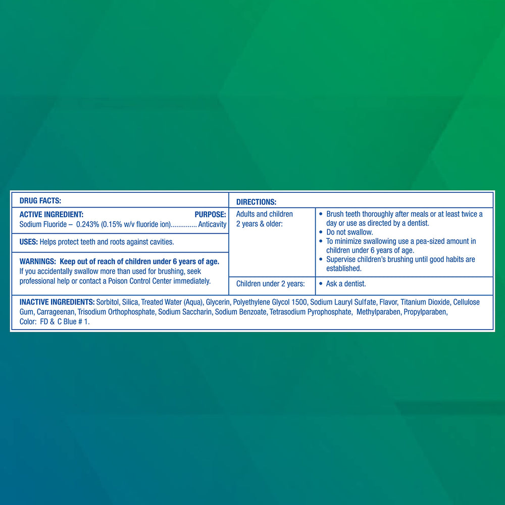 ADA Accepted label on Freshmint toothpaste packaging
