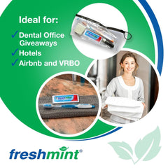 Freshmint packets arranged for hospitality use in a hotel or resort setting