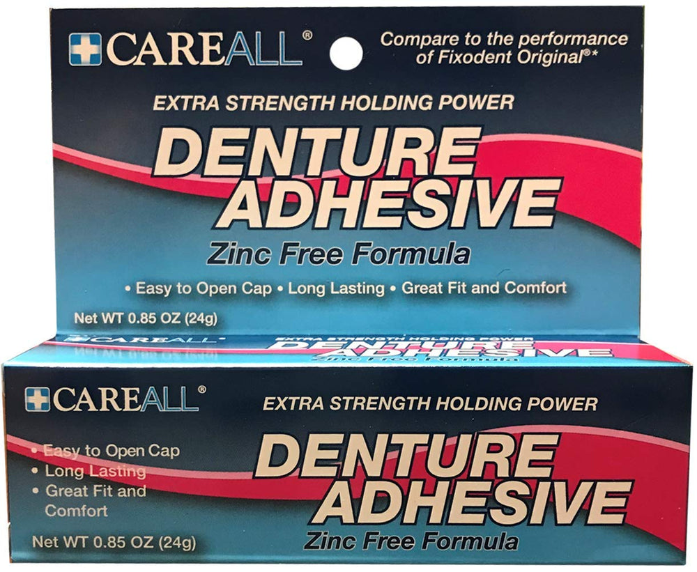 Freshmint 0.85 oz denture adhesive tubes in case pack 144 – front view