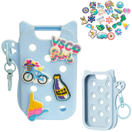 Frezonika croc-style Touchland holder with cat charms adds playful personalization to your sanitizer.